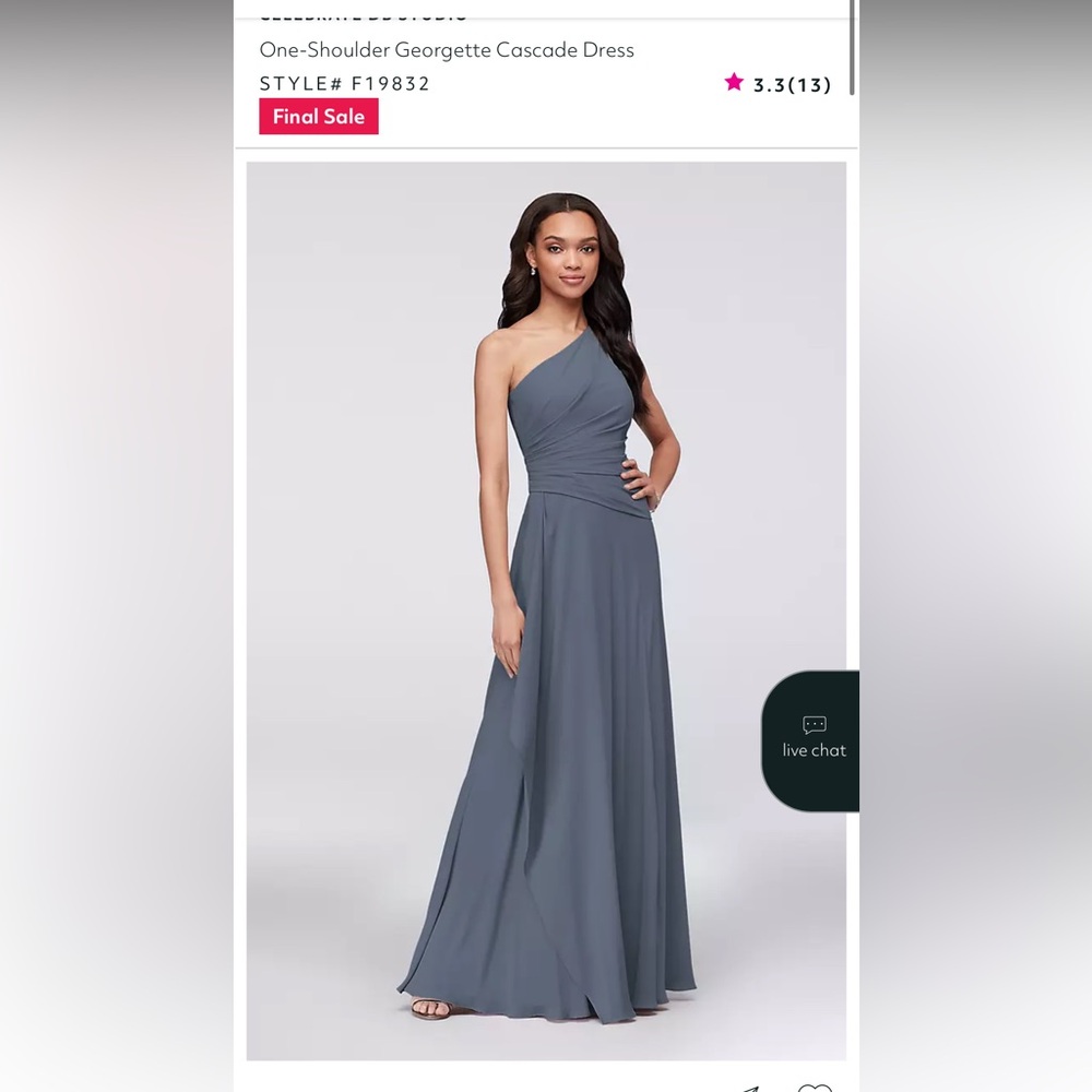 David's Bridal Blue Gown